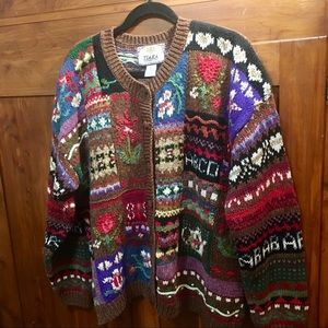 Vintage Tiara International Embroidered Cardigan